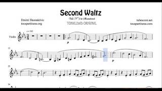 Second Waltz by Shostakovich Sheet Music for Violin [upl. by Eada]