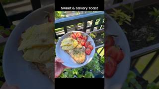 Sweet amp Savory Toast savorytoast brunch breakfast eggstoast almondbuttertoast [upl. by Grobe274]