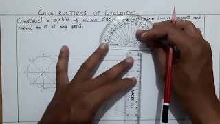 How to construct Cycloid from Circle with tangent and normal [upl. by Florian862]