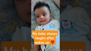 wakes up baby video baby shorts viral video love [upl. by Nooj]