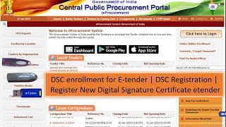 DSC enrollment for jktender  DSC Registration  Register New Digital Signature Certificate [upl. by Iah]