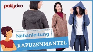 Nähanleitung für einen Mantel mit Kapuze und Nahttaschen  Schnell und einfach genäht [upl. by Imtiaz]