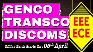 AE ECE amp EEE Genco Transco Discoms Offline Batch Starts on 5th April [upl. by Reinhold]