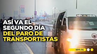 Segundo día del paro de transportistas en Lima y Callao ROTATIVARPP  DESPACHO [upl. by Quenby]