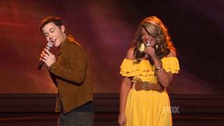 true HD Scotty McCreery amp Lauren Alaina duet quotAmerican Honeyquot American Idol 2011 Apr 14 [upl. by Ana987]