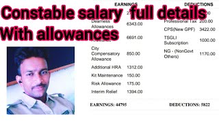 TS CONSTABLE SALARY 2024tslprb latest newstspscgroup4govt employee salaries [upl. by Yrakaz429]