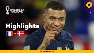 Mbappe grabs a double  France v Denmark  FIFA World Cup Qatar 2022 [upl. by Ahsiekar]