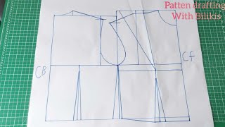 HOW TO DRAFT A BASIC BODICE WITH DART SHOULDER DART [upl. by Moira886]