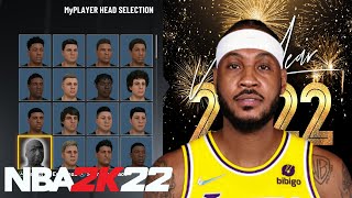 CARMELO ANTHONY FACE CREATION IN NBA 2K22 LOOK LIKE CARMELO ANTHONY IN NBA 2K22 [upl. by Ggerc]