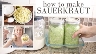 HOW TO MAKE SAUERKRAUT  Fermentation Process [upl. by Oilut]