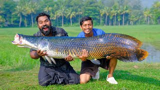 Giant Arapaima Grilled  ലക്ഷങ്ങളുടെ മീൻ ചുട്ട് തിന്നപ്പോൾ  M4 Tech [upl. by Emelun]