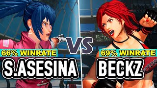 KOF XV ▰ Shermie Asesina LeonaAthenaShermie vs Beckz VanessaOYashiroRyo [upl. by Ahsinwad272]