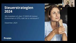 Webinar zum ETF Rürup „Steuerstrategien 2024“  04122024 [upl. by Banebrudge]