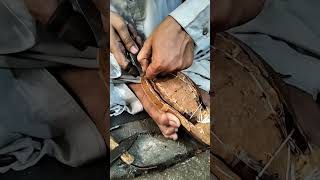 How to make shoes from leather asmrsounds welding gymshoes chapalapulusu automobile running [upl. by Amihc]