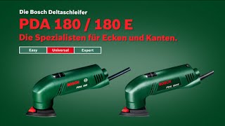 Bosch stellt vor Deltaschleifer PDA 180 und PDA 180 E [upl. by Thurnau]