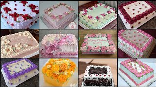 Latest Square Cake Decorating ideas 2023  Selected Square Shape Cake Design [upl. by Guglielmo]