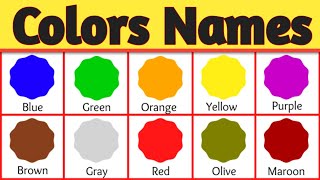 Colours Names in English  Learn Colors  colors name for kids [upl. by Idnil]