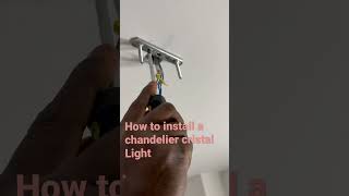 Ideas how to install a Cristal chandelier light  chandelier light with cool lights and warm lights [upl. by Ro]