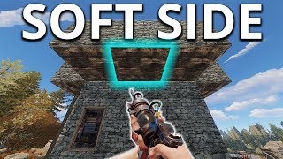 SOFT SIDE JACKHAMMER RAIDING A LOADED Tower Base  Rust Survival [upl. by Nylyram]