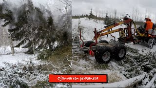 Ojanvarren perkausta Kranman T 1750 E Honda Foreman 500 [upl. by Ocimad]