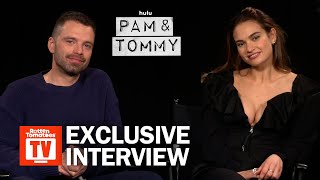 Lily James amp Sebastian Stan on Their ‘Pam amp Tommy’ Transformations  Rotten Tomatoes TV [upl. by Irene]