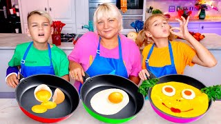 Vania Mania Kids Cooking Challenge with Grandma  More Kids Videos [upl. by Elisha]