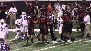 Highlights  Daingerfield Tigers  Gilmer Buckeyes  Sept 18 2015 [upl. by Aneeled]