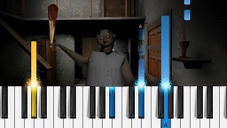 GRANNY Horror Game Piano Theme  Easy Tutorial [upl. by Esineg]