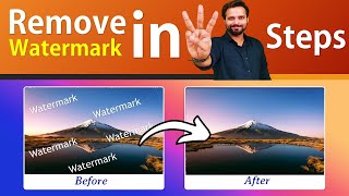 Remove Watermark from any Picture in 3 Steps using Photoshop [upl. by Eruza]