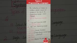 types of programming languages computer ❓ class12computer [upl. by Pero]