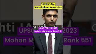 Valentines Day Westernization or Modernization I IAS Mock Interview I UPSC viralvideo ias [upl. by Anilev]