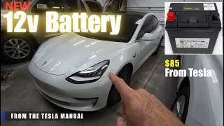 How to Replace Tesla Model 3 12v Battery Tesla Manual Instructions DIY [upl. by Ecaj]