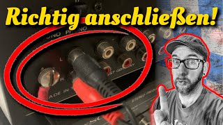 🛠️ HOW TO Plattenspieler RICHTIG anschließen für ANFÄNGER howto reparieren [upl. by Candice]