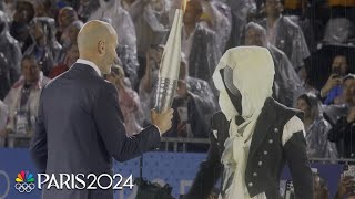 French President Emmanuel Macron opens the 2024 Paris Olympic Games  NBC Sports [upl. by Brewer857]