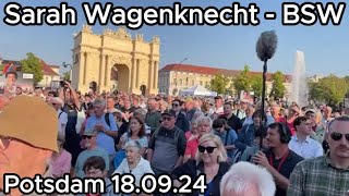 Sarah Wagenknecht BSW Potsdam 180924 [upl. by Notnerb]