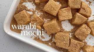 Warabi Mochi わらび餅 with Kinako Powder [upl. by Ellenwahs]