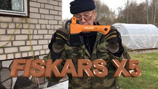 Топор Fiskars X5 [upl. by Aehta]