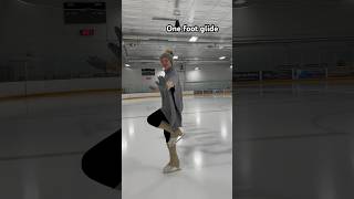 One foot glide ⛸️ Easy skating skills youtubeshorts figureskating iceskating skills [upl. by Bess]