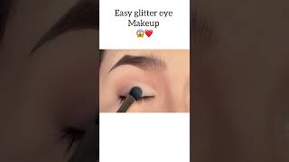 Easy glitter eye makeup ✨😱trending popular makeup simple [upl. by Hamon964]