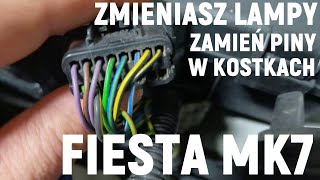 ZMIENIASZ LAMPY NA LED ZAMIEŃ PINY W KOSTKACH FIESTA MK7 LIFT [upl. by Heid]