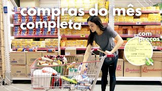 COMPRAS DO MÊS COMPLETA NO MERCADO ATACADO  VLOG [upl. by Weiss122]