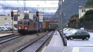 SBB Re 66 quot11631 Dullikenquot amp Re 44 II quot11273quot in Lugano [upl. by Farika]