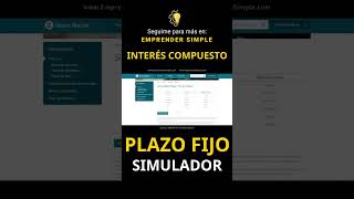 SIMULADOR PLAZO FIJO BANCO NACIÓN  Emprender Simple [upl. by Elagiba]