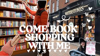 cozy new year bookstore vlog ☔️☕️ come book shopping with me at Waterstones 📚 [upl. by Htilil]