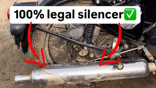 100 legal silencer for Bullet amp Classic 350  Replica silencer [upl. by Okubo]