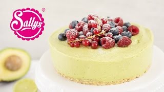 Vegane Sommertorte mit Avocadocreme  NO Bake Cake  Sallys Welt [upl. by Mrots]