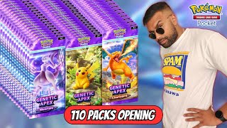 I Open 110 Packs in Pokémon TCG Pocket [upl. by Carin]