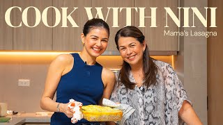 Cooking My Moms 4Cheese Lasagna  Cook with Nini  Janine Gutierrez [upl. by Niatirb]