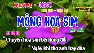 mộng hoa sim karaoke disco remix cực hay sống động [upl. by Noreht]