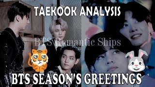 Taekook Analysis  Taekook whipped for each other in BTS 2022 seasons greetings TK together forever [upl. by Carolle]